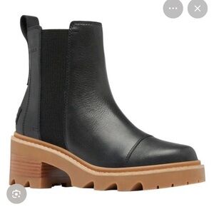Sorel Joan NOW Chelsea Boots- Black/Tan -size 8.5